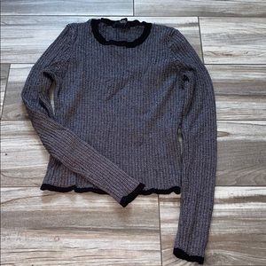 Black long sleeve top